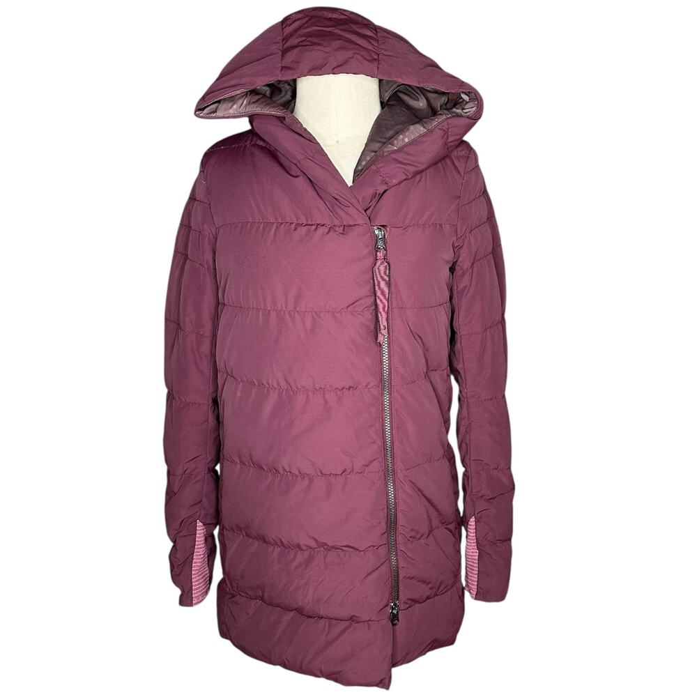 LULULEMON Puffy Blankey Jacket Bordeaux Drama Burgundy Purple‎ Down Coat Size 4